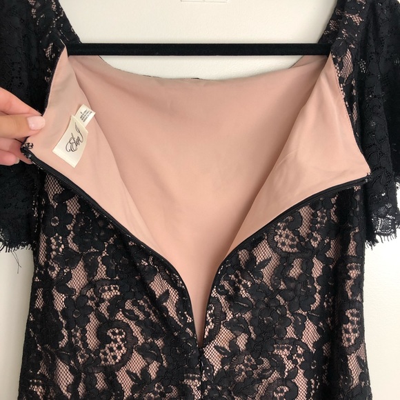 ELIZA J Black Lace Off The Shoulder Dress - Picture 6 of 7